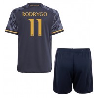 Dětský Fotbalový dres Real Madrid Rodrygo Goes #11 2023-24 Venkovní Krátký Rukáv (+ trenýrky)